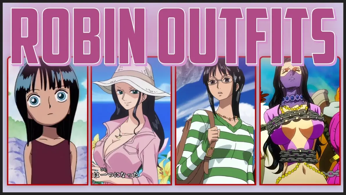 Fashion evolution of Nico Robin from One Piece