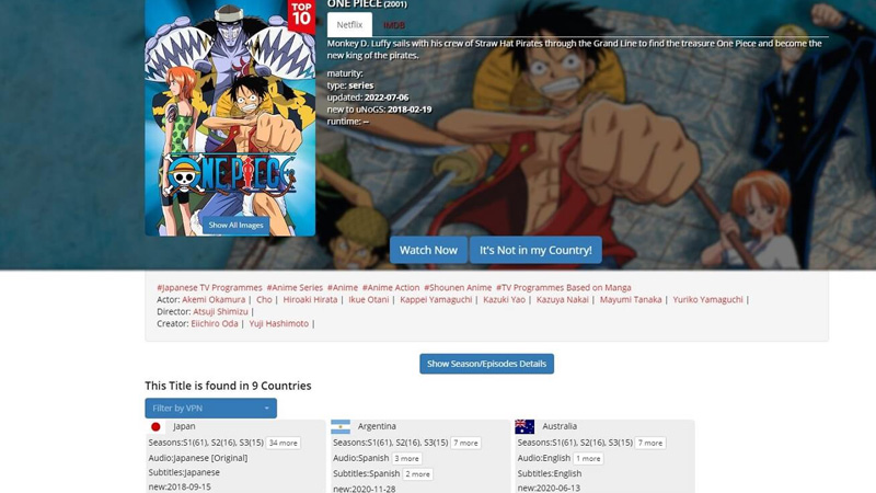Stream One Piece Anime and Movies on Crunchyroll or Netflix