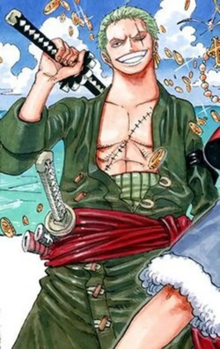 Illustration of Zoro in various media