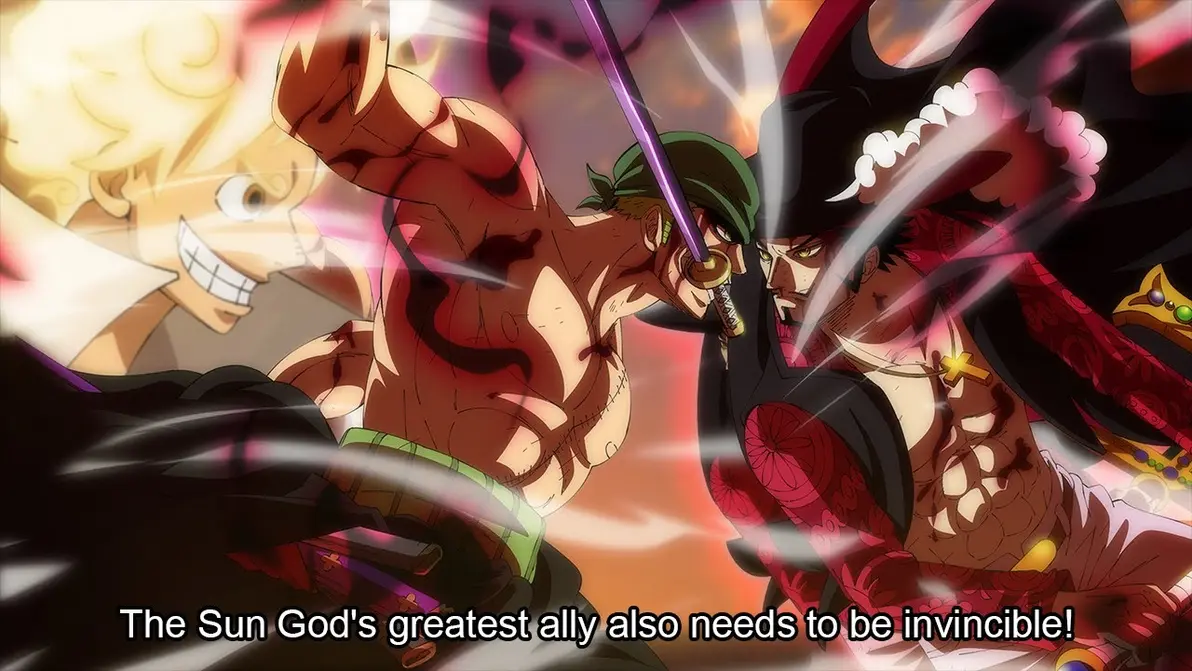 Epic battle between Zoro and Mihawk
